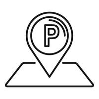 Parking location pin icon illustration vector