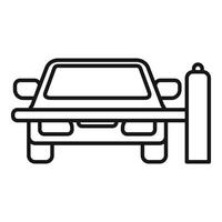 Electric car charging station icon vector