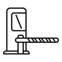 Line art illustration of a parking gate barrier vector