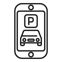 Parking sign icon illustration vector