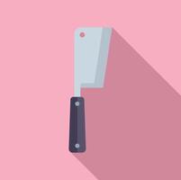 Flat design illustration of a butcher's cleaver vector