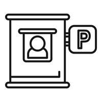 icon of parking meter with portrait display vector