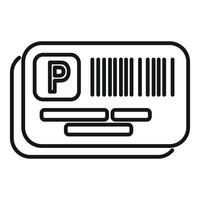 Parking card icon illustration vector