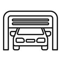Car at gas station line icon vector