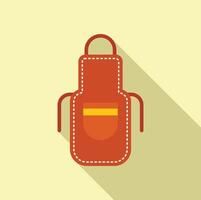 illustration of a red apron on beige background vector
