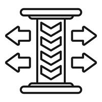 A icon featuring a signpost with expanding arrows vector
