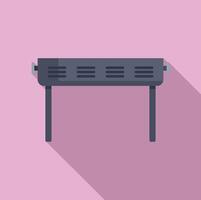 Flat design illustration of a barbecue grill vector