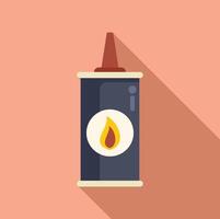 ilustración de un salsa de tomate botella con fuego vector