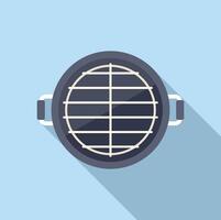 illustration of a barbecue grill top view vector