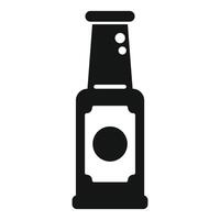 Silhouette of a beer bottle icon vector