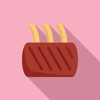 Cartoon french fries in red carton on pink background vector