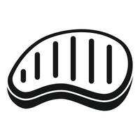 Black and white steak icon design vector