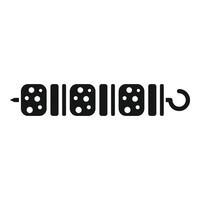 Barbecue skewer icon with dice theme vector