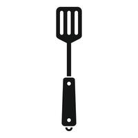 Black silhouette of a kitchen spatula icon vector