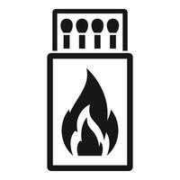 Black and white lighter icon with flame vector