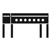 Black silhouette of a classic table tennis table vector