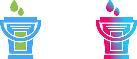 Water Bucket Icon Design vector