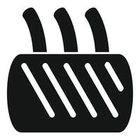 Black and white shopping basket icon vector