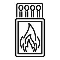 illustration of a fireplace matchbox vector