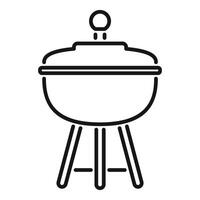 Icon of a charcoal barbecue grill vector