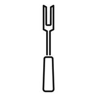 Minimalistic black and white fork illustration vector