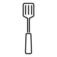 Line art illustration of a spatula vector