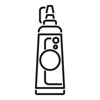 Black and white line art of a spray can vector