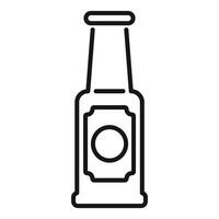 Line art icon of a beer bottle vector