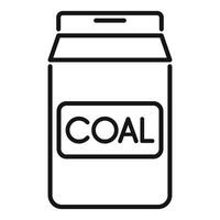 Line art illustration of a labeled coal container, suitable for various design projects vector