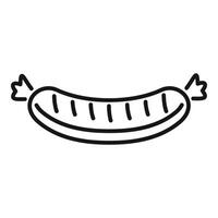 Outline illustration of a sausage vector