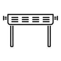 Outline icon of a bbq grill vector