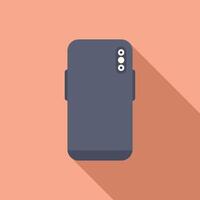 Minimalist flat design of a contemporary smartphone against a pastel background vector