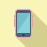 Modern smartphone icon on pastel background vector