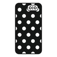 Black and white polka dot phone case design vector