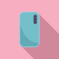 Modern smartphone with camera on pink background vector