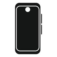 Simple black and white graphic of a modern smartphone vector