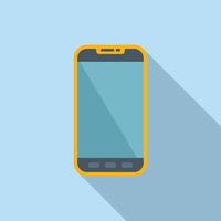 Modern smartphone illustration on blue background vector