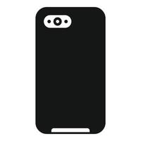 Black smartphone case isolated on white background vector