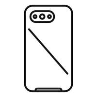 Smartphone back camera outline illustration vector