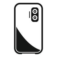 illustration of a modern smartphone back cover with camera lenses vector