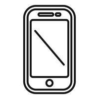 Simplistic smartphone line icon illustration vector