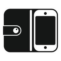 illustration of a stylized wallet with a secure smartphone pocket vector