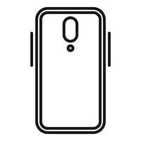 Smartphone outline with camera icon vector