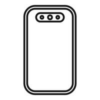 illustration of a simplified smartphone outline with camera notches vector