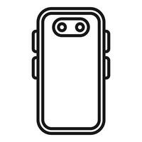 Simple line icon illustration of a modern smartphone design vector