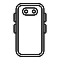 Simple line icon illustration of a modern smartphone design vector