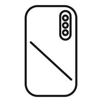 illustration of an outlined smartphone camera icon, modern and minimalistic vector