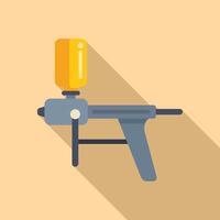 illustration of a caulking gun on beige background vector