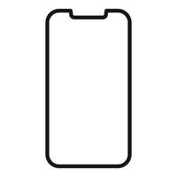 illustration of a simple smartphone outline, perfect for icon or logo use vector
