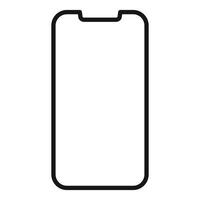 illustration of a simple smartphone outline, perfect for icon or logo use vector